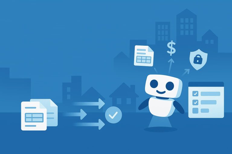 A cartoon depicting a friendly robot next to a calculator, both smiling and surrounded by colorful graphics.
